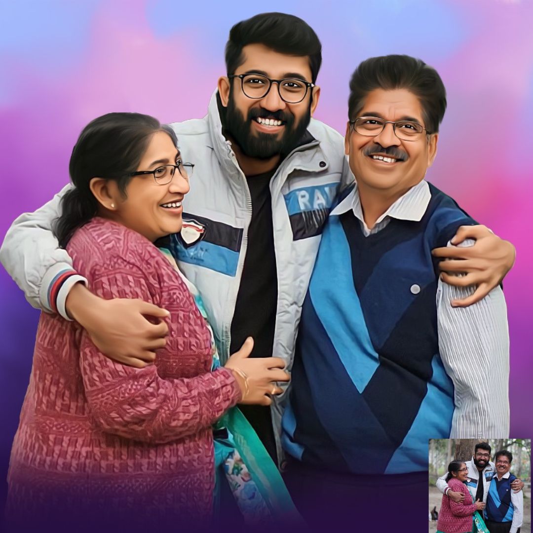 FAMILY DIGITAL OIL PAINTING